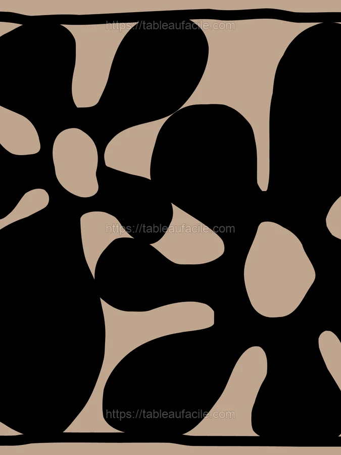 Aesthetic Art SET 6 Black and Beige